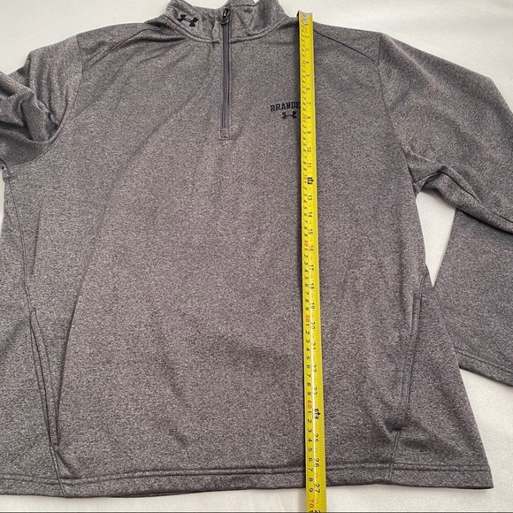 Under Armour Brandeis University gray half zip logo performance pullover XL - Picture 9 of 10